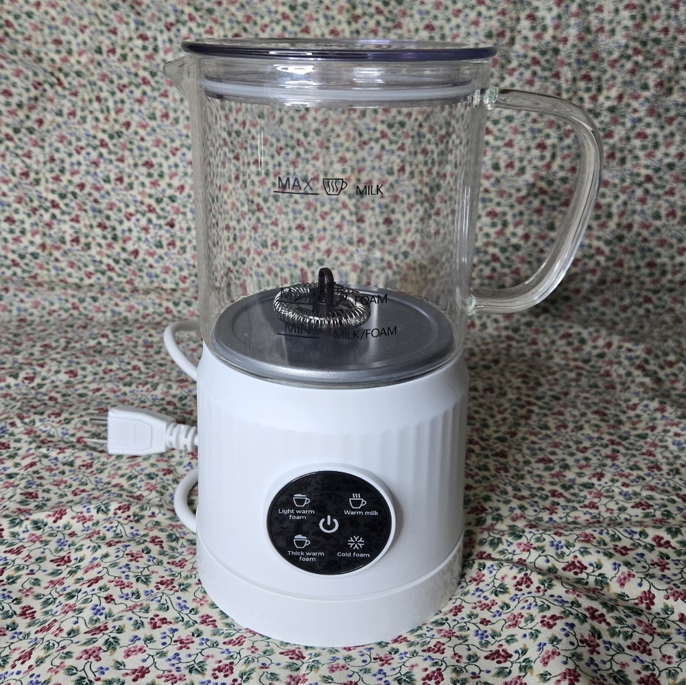 Casimhu Milk Frother - Warm/Cold, Light/Thick Foam Options (Model: DS-M0203)